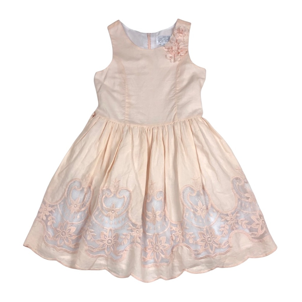 Heirloom By Polly Flanders Blush Pink Dress size 6X